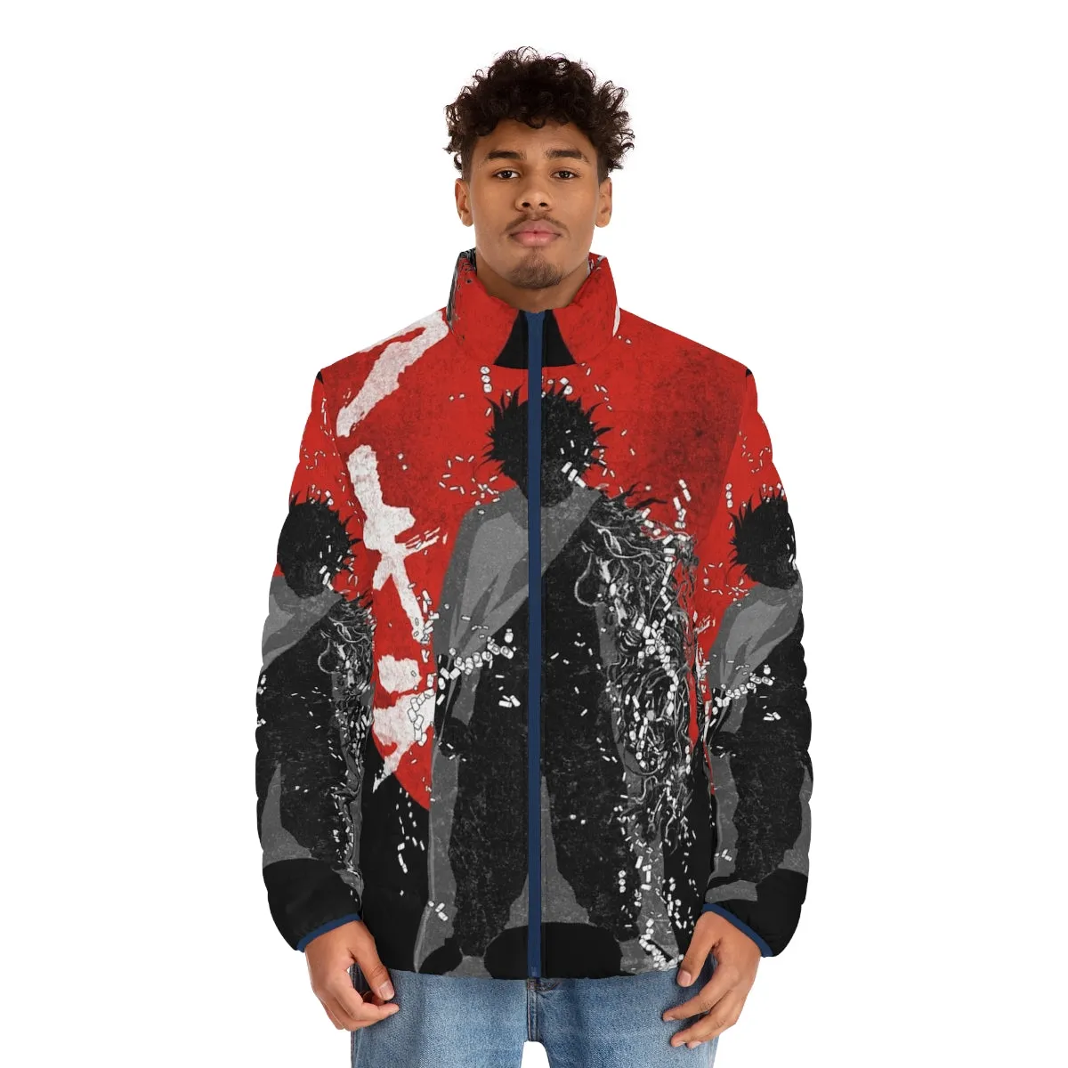 Akira-Inspired Neo Tokyo Storm Puffer Jacket: Cyberpunk Streetwear for the Discerning Geek
