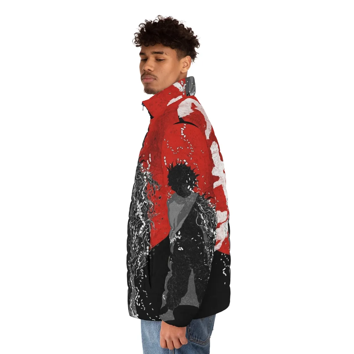 Akira-Inspired Neo Tokyo Storm Puffer Jacket: Cyberpunk Streetwear for the Discerning Geek