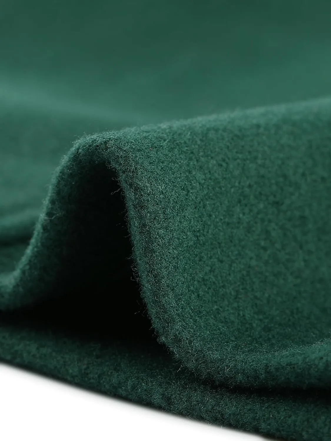 Allegra K Women's Winter Overcoat Peter Pan Collar Flap Pocket Single Breasted Coat