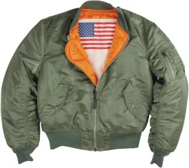 Alpha Industries MA-1 Blood Chit Bomber Flight Jacket - Fighter Pilot Flight Jacket