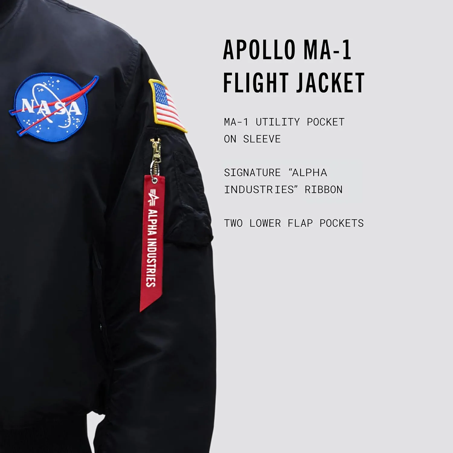 Alpha Industries Men's Apollo MA-1 Flight Jacket