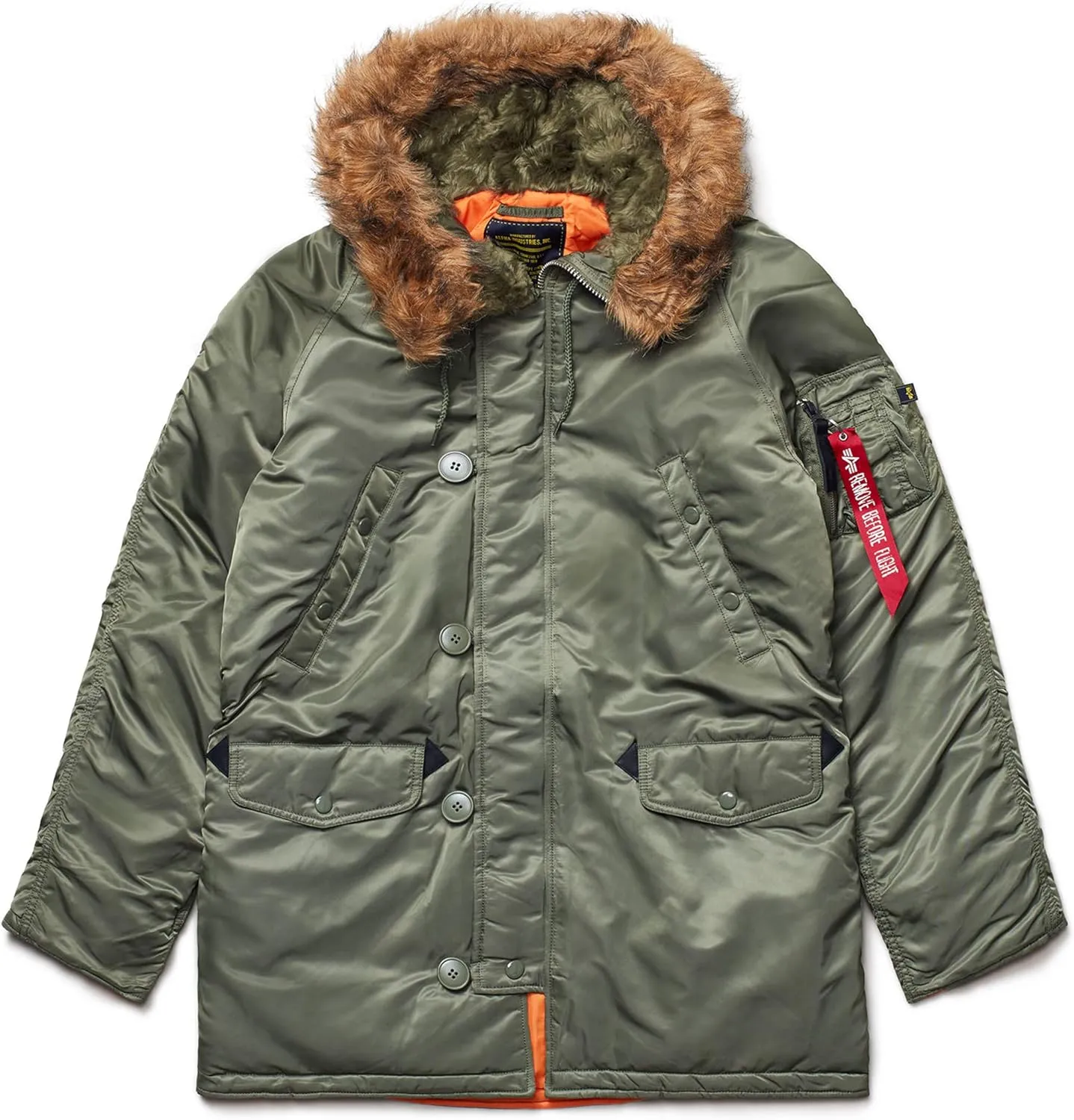 Alpha Industries N-3B Slim Fit Parka - Cold Weather Military Issue Parka