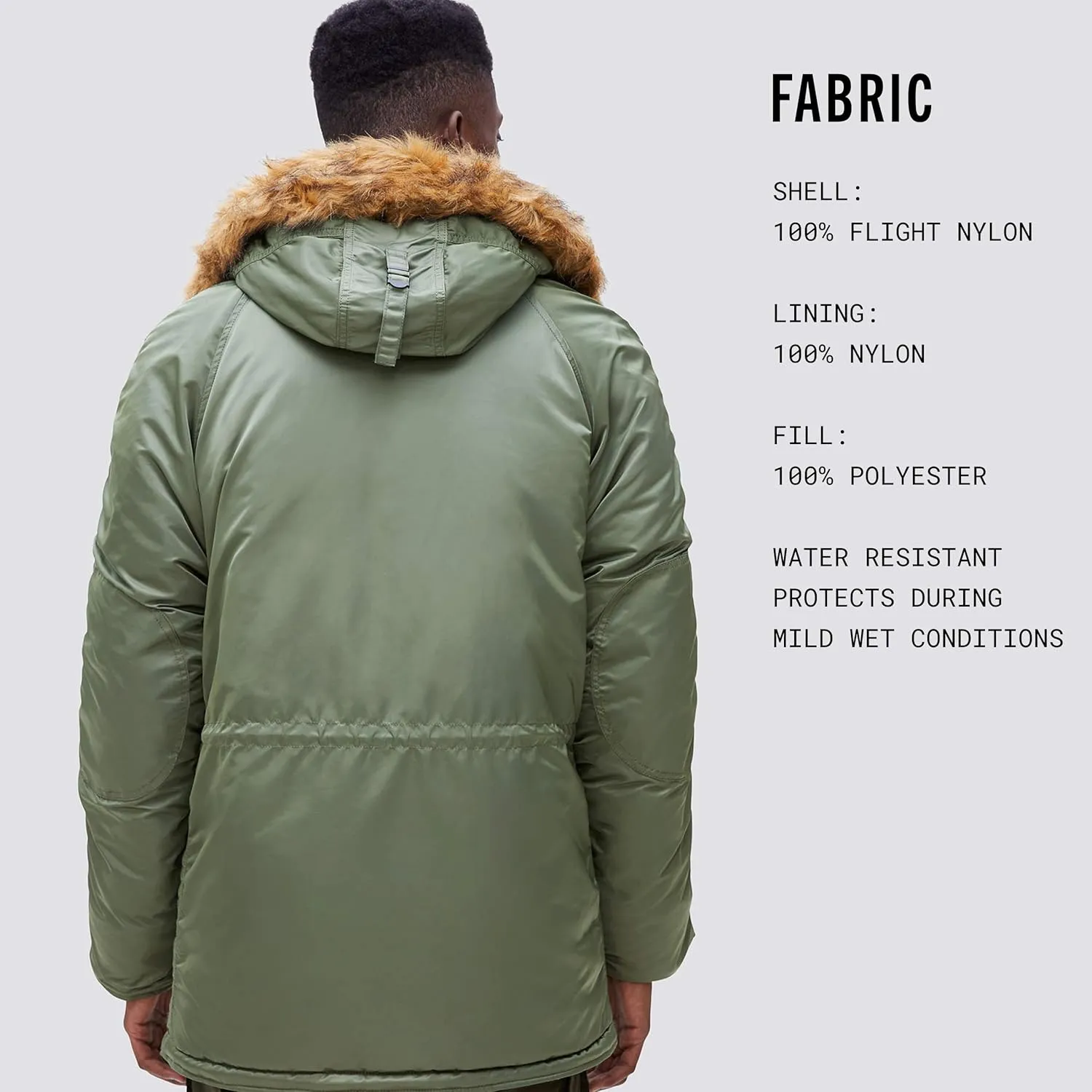 Alpha Industries N-3B Slim Fit Parka - Cold Weather Military Issue Parka