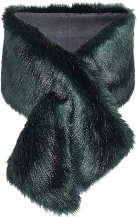BABEYOND Womens Faux Fur Collar Shawl Faux Fur Scarf Wrap Evening Cape for Winter Coat