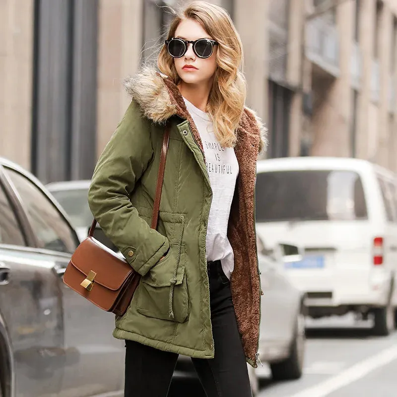 Casual Solid Long Parka