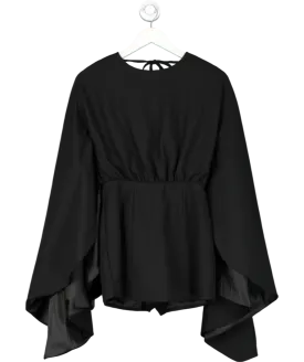 Club L Black Backless Skort Playsuit With Cape UK 6