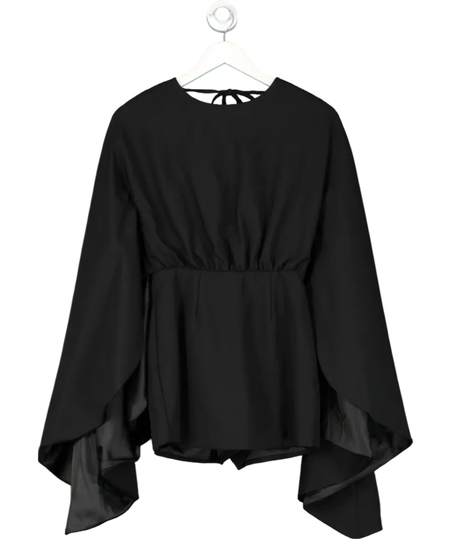 Club L Black Backless Skort Playsuit With Cape UK 6