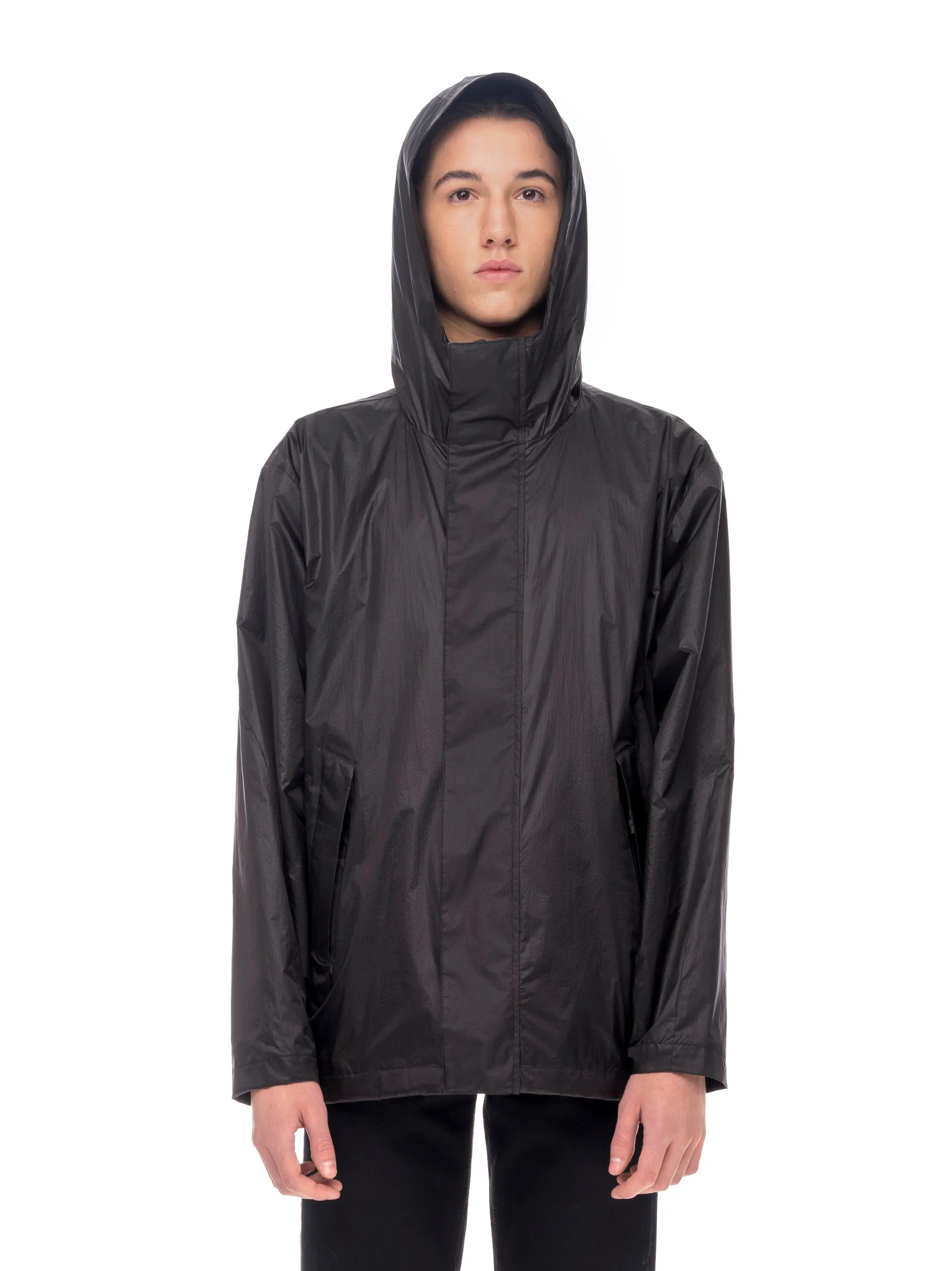 Hooded Windbreaker - Black