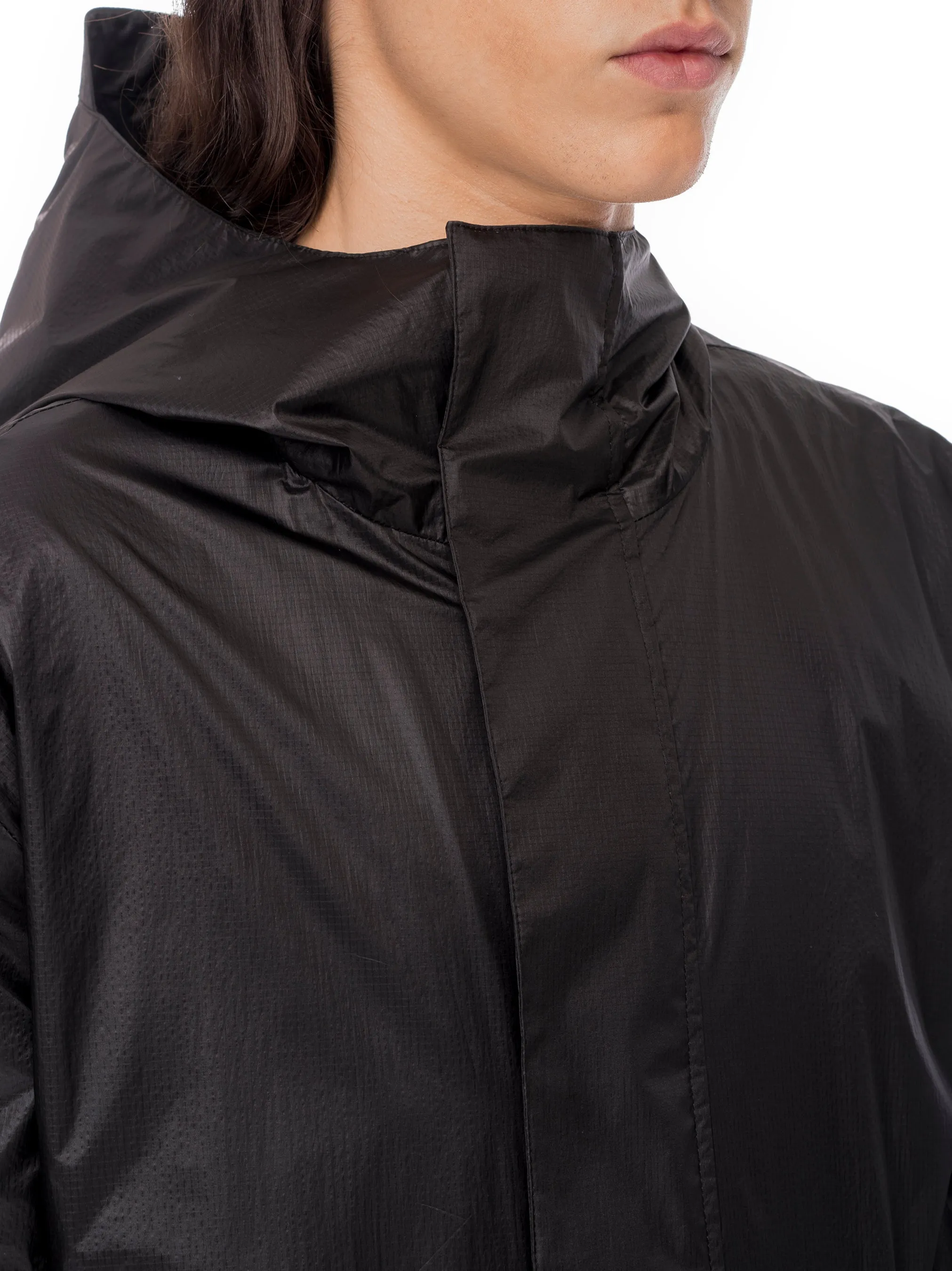 Hooded Windbreaker - Black