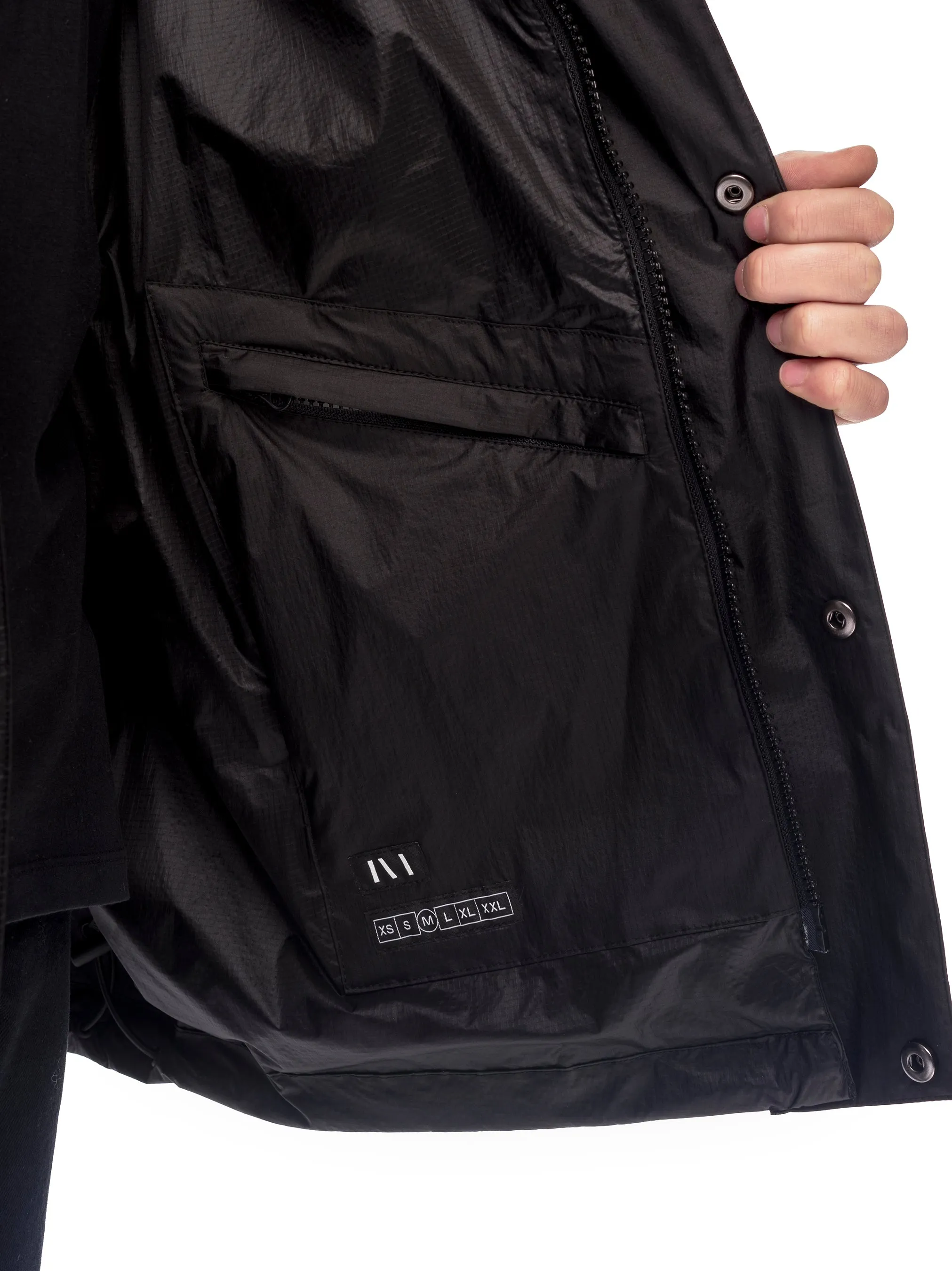 Hooded Windbreaker - Black