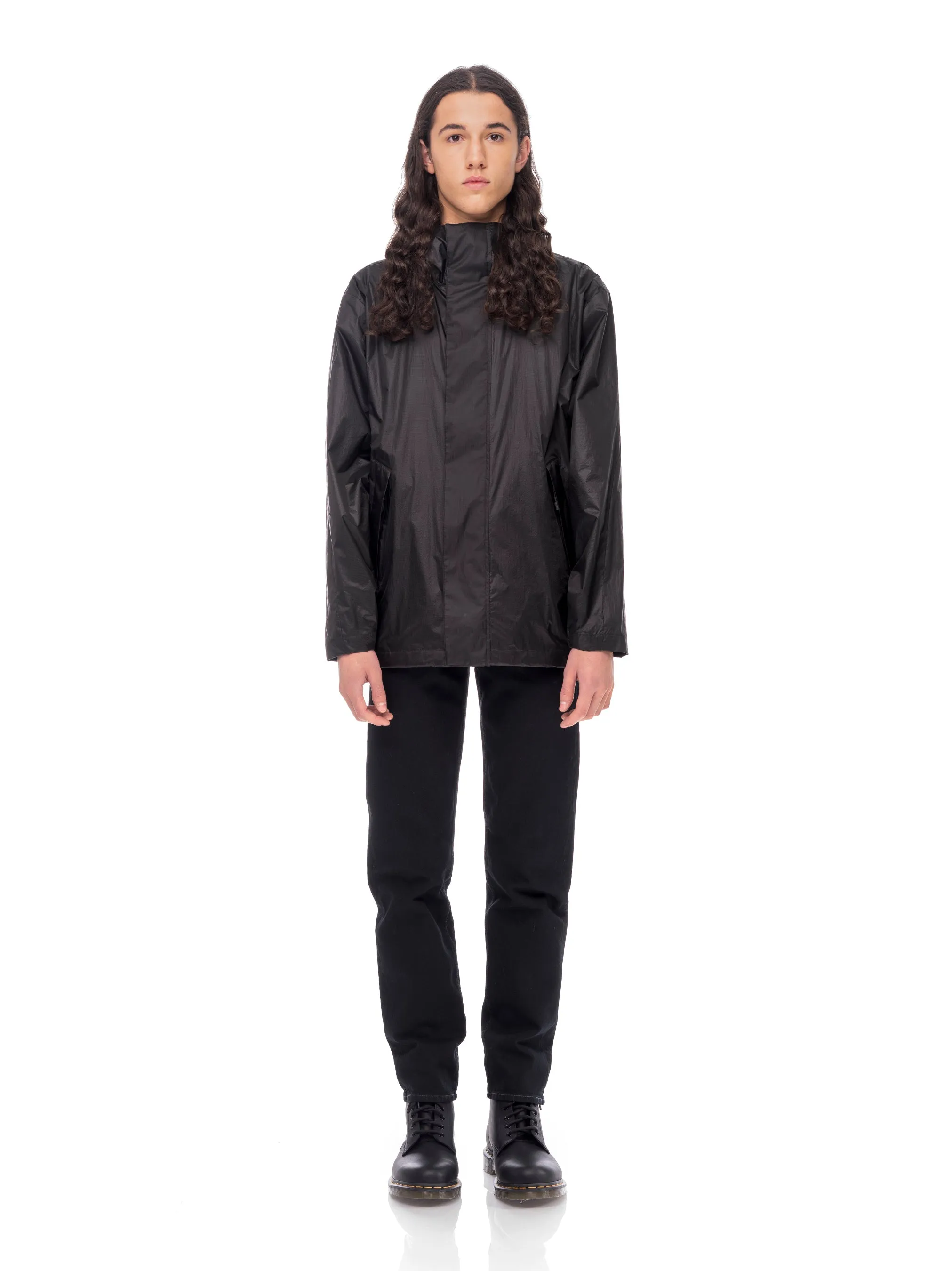Hooded Windbreaker - Black
