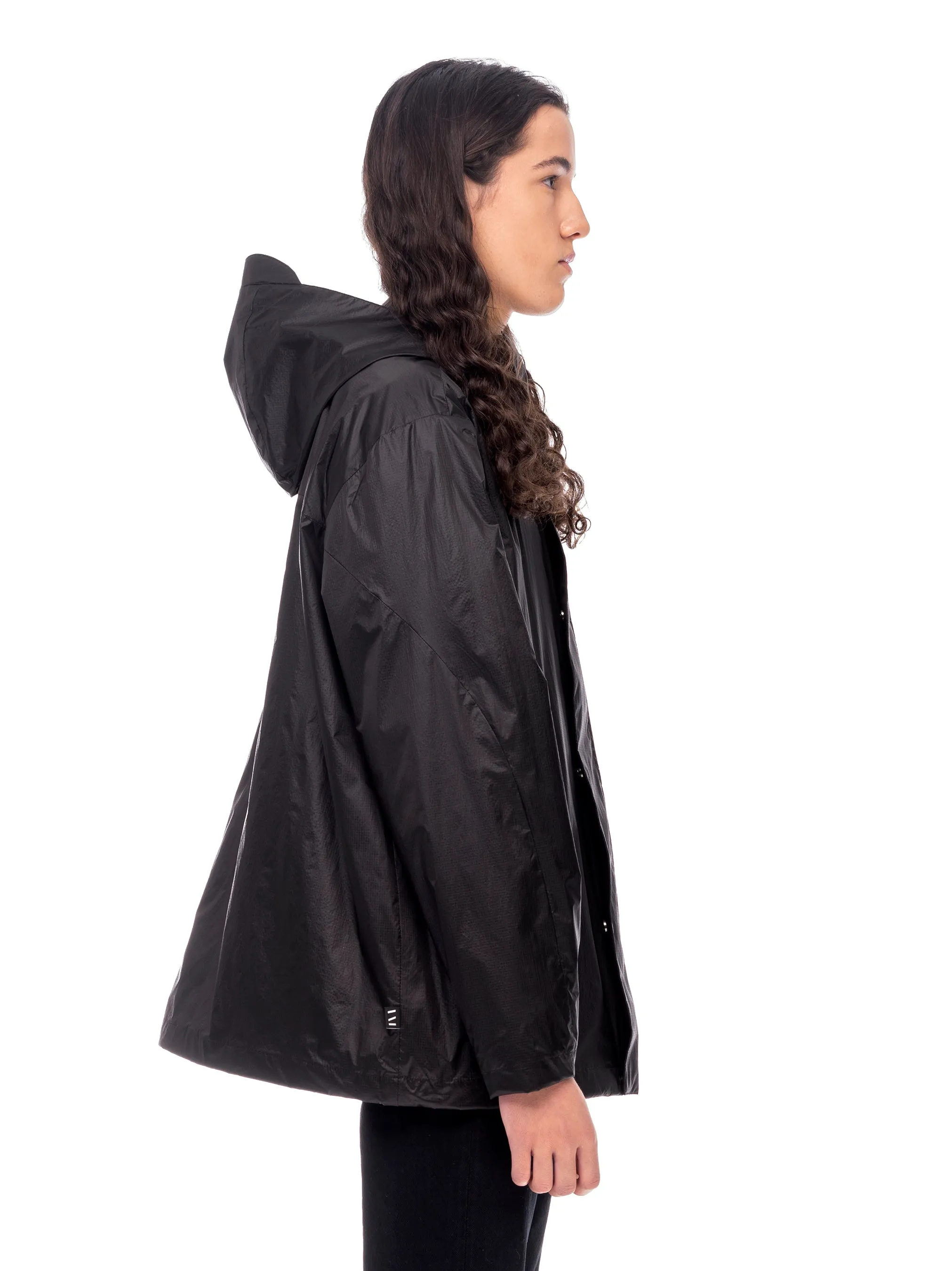 Hooded Windbreaker - Black