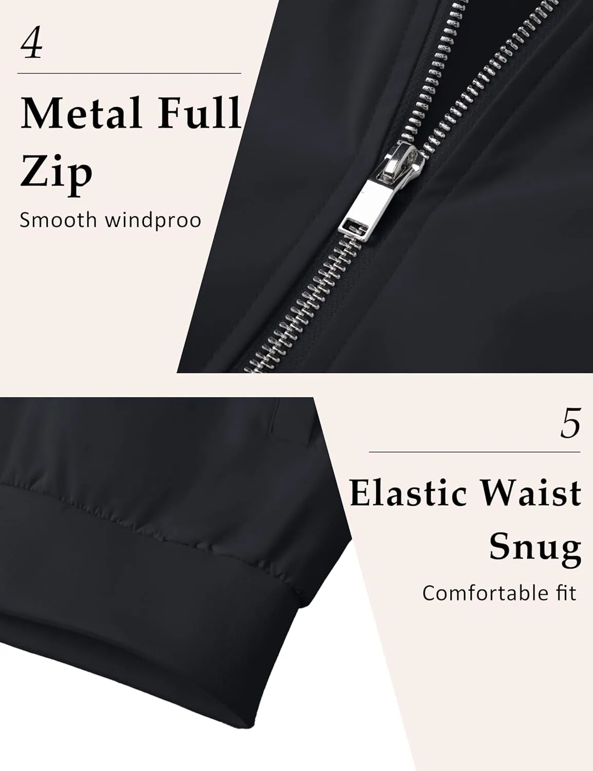 MAGCOMSEN Men's Bomber Jacket Lightweight Casual Windbreaker Spring Fall Zip Up Coat with 5 Pocket