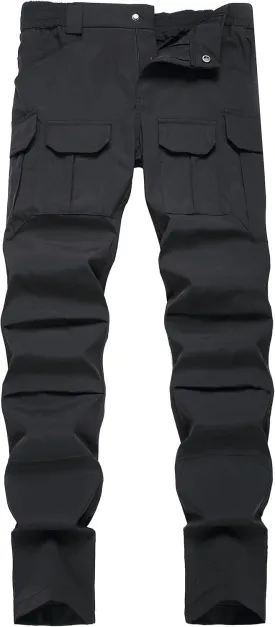 Men's Hiking Pants Lightweight Quick Dry Tactical Pants Fashion Outdoor Waterproof Stretch Waist Cargo Work Pant