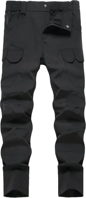 Men's Hiking Pants Lightweight Quick Dry Tactical Pants Fashion Outdoor Waterproof Stretch Waist Cargo Work Pant