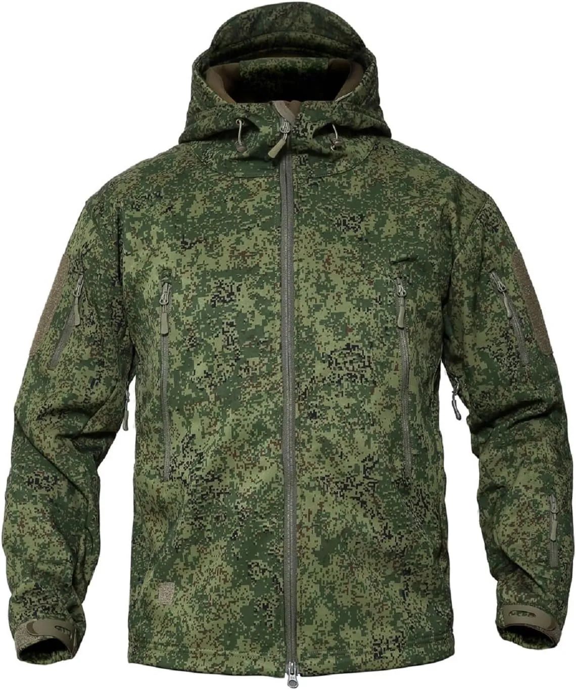Men's Softshell Jacket Waterproof Fleece Hooded Outdoor Hunting Coat