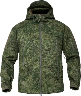 Men's Softshell Jacket Waterproof Fleece Hooded Outdoor Hunting Coat