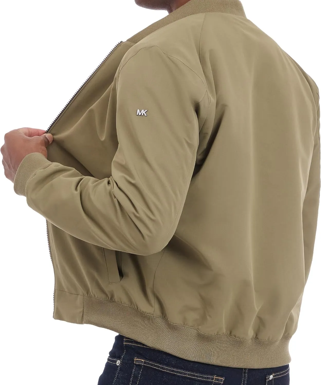 Michael Kors Men's Lightweight Bomber Jacket, Wind and Water Resistant