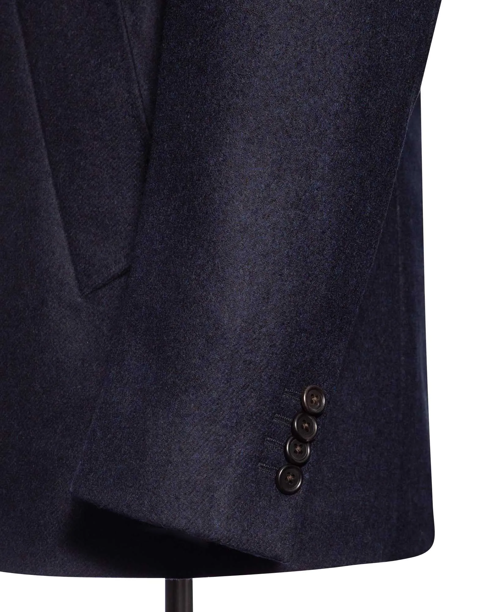 Midnight Blue Double Faced Twill Pea Coat