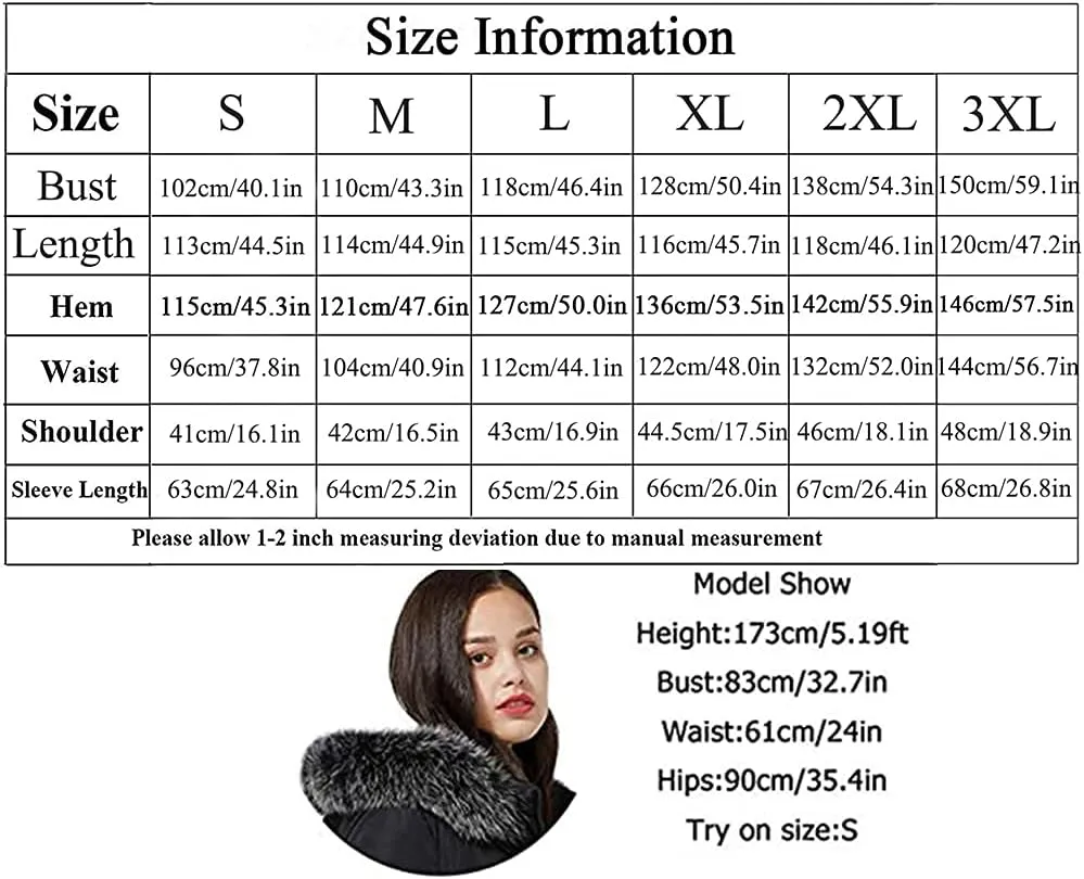 Molodo Women's Long Down Coat with Fur Hood Maxi Down Parka Puffer Jacket