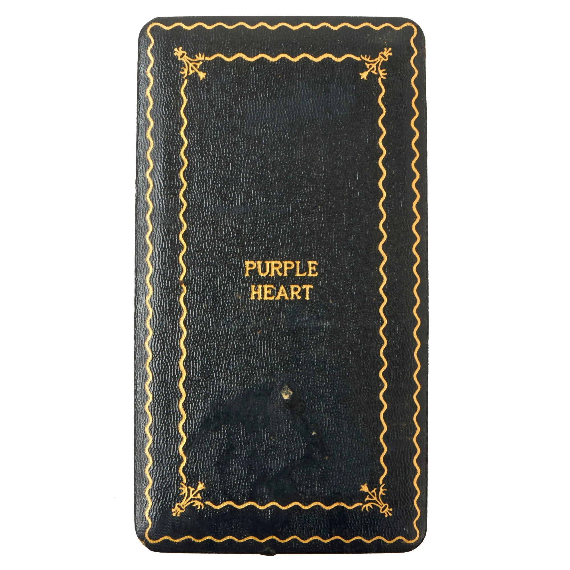 Original U.S. WWII Privately Engraved Purple Heart & Pin in Original Box - Silver Star Recipient