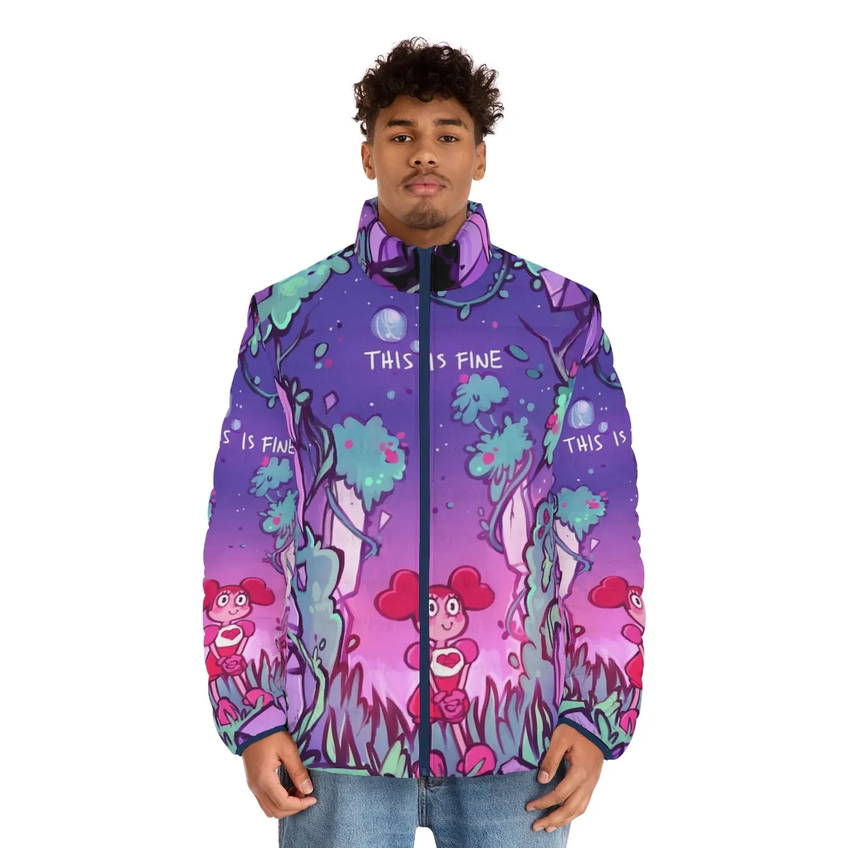 "This Is Fine" Steven Universe Puffer Jacket | Spinel and Elentori Design