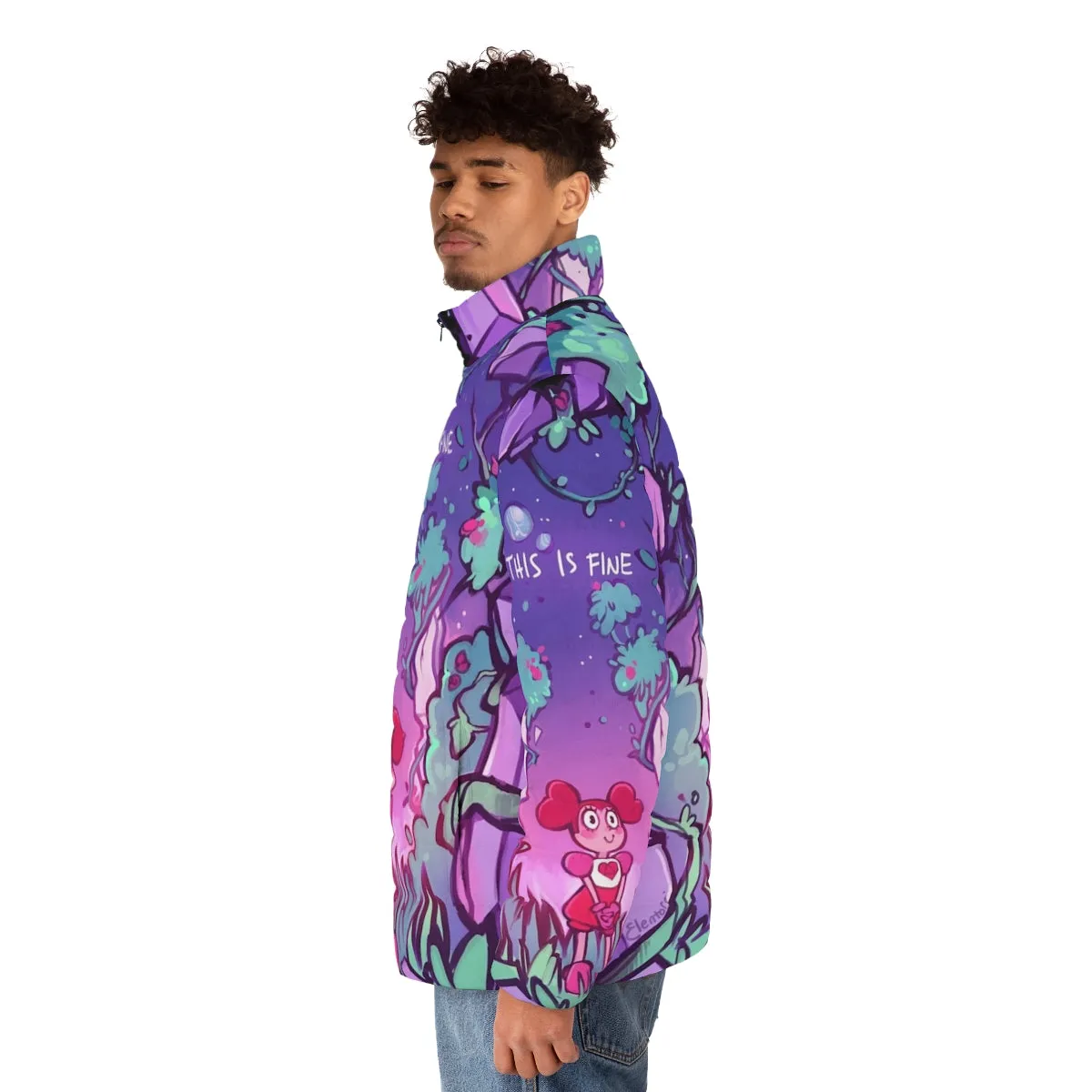 "This Is Fine" Steven Universe Puffer Jacket | Spinel and Elentori Design