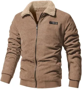 Teen Boys Puffer Jacket, Sports Zip Up Long Sleeve Parka Jacket Insulated Denim Jackets Fleece Lined Mens Vests Outerwear