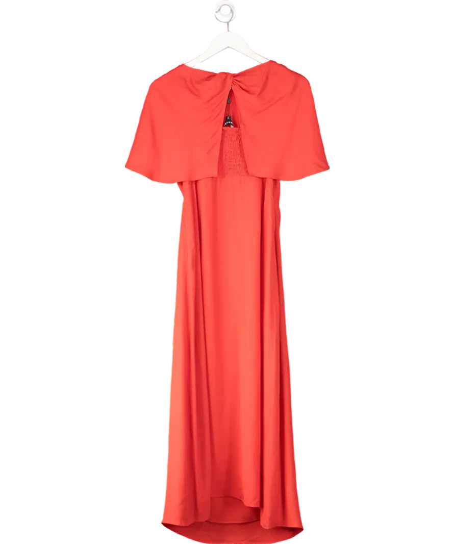 Whistles Red Annabelle Cape Sleeve Dress UK 14