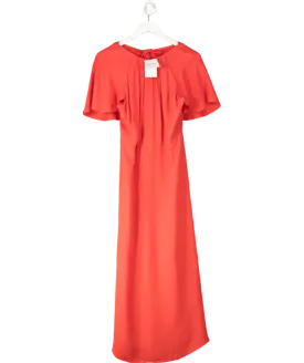 Whistles Red Annabelle Cape Sleeve Dress UK 14