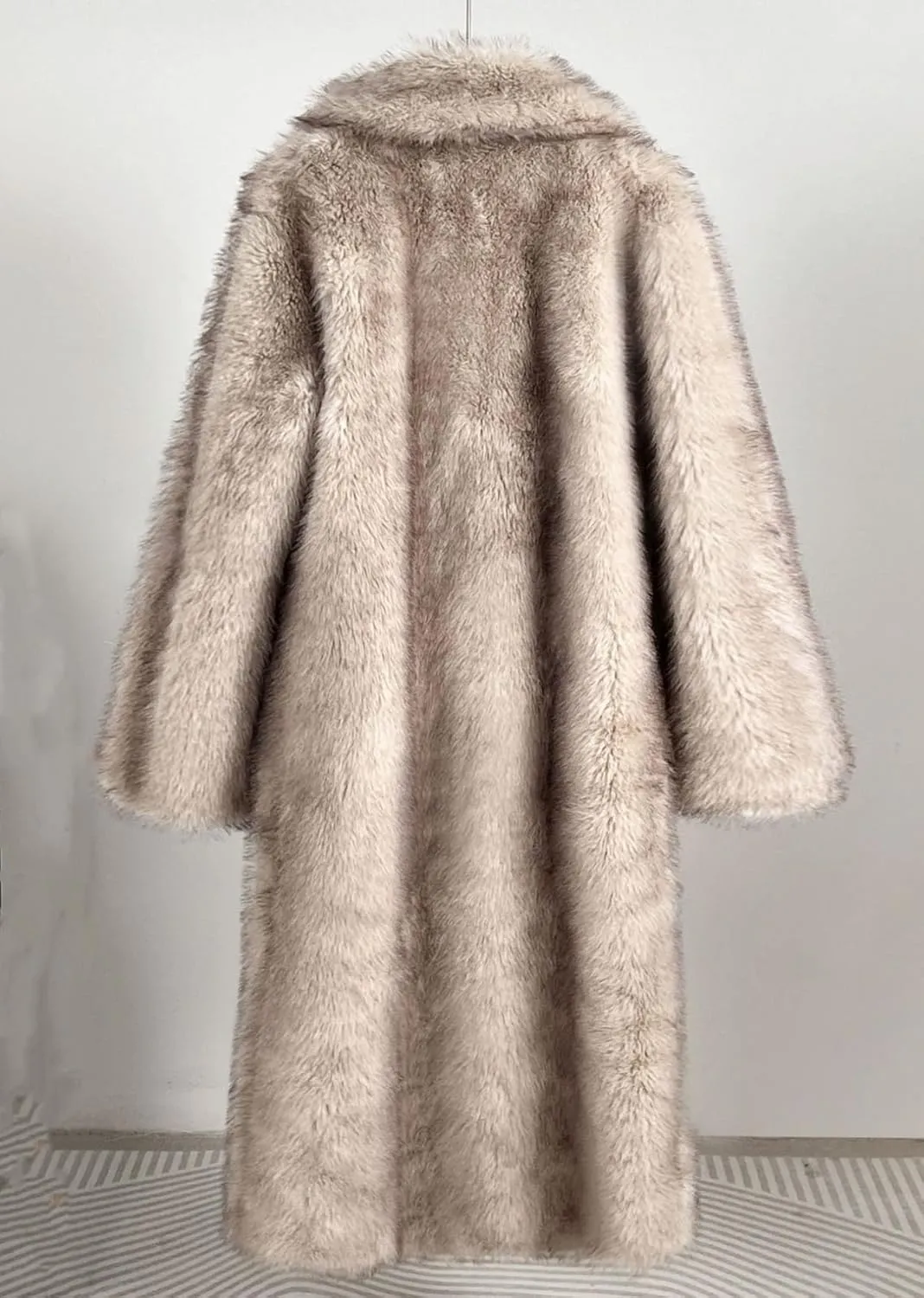 Women's Shaggy Faux Fur Warm Maxi Overcoat Outwear,Fluffy Winter Parka Long Jackets Coats