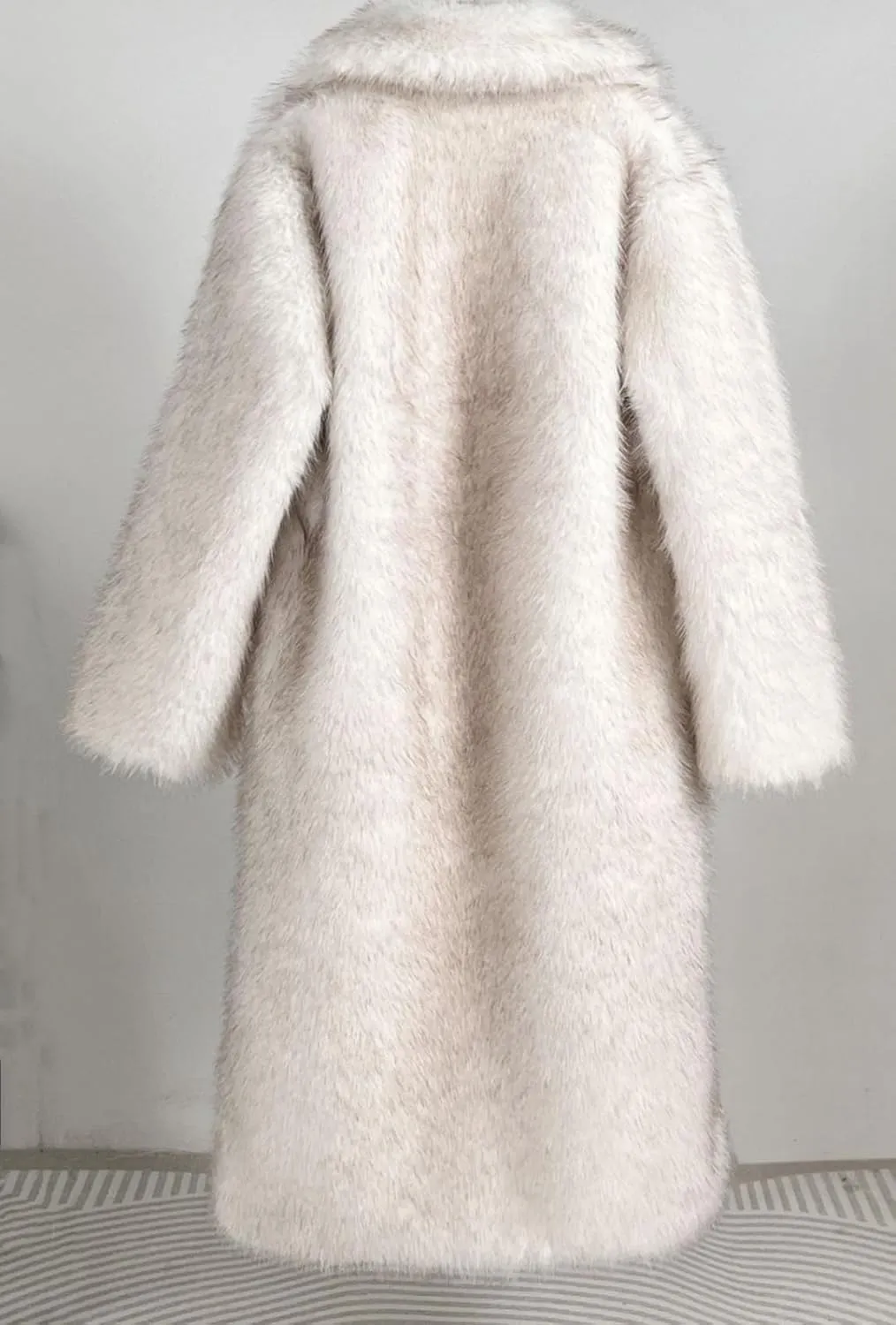 Women's Shaggy Faux Fur Warm Maxi Overcoat Outwear,Fluffy Winter Parka Long Jackets Coats