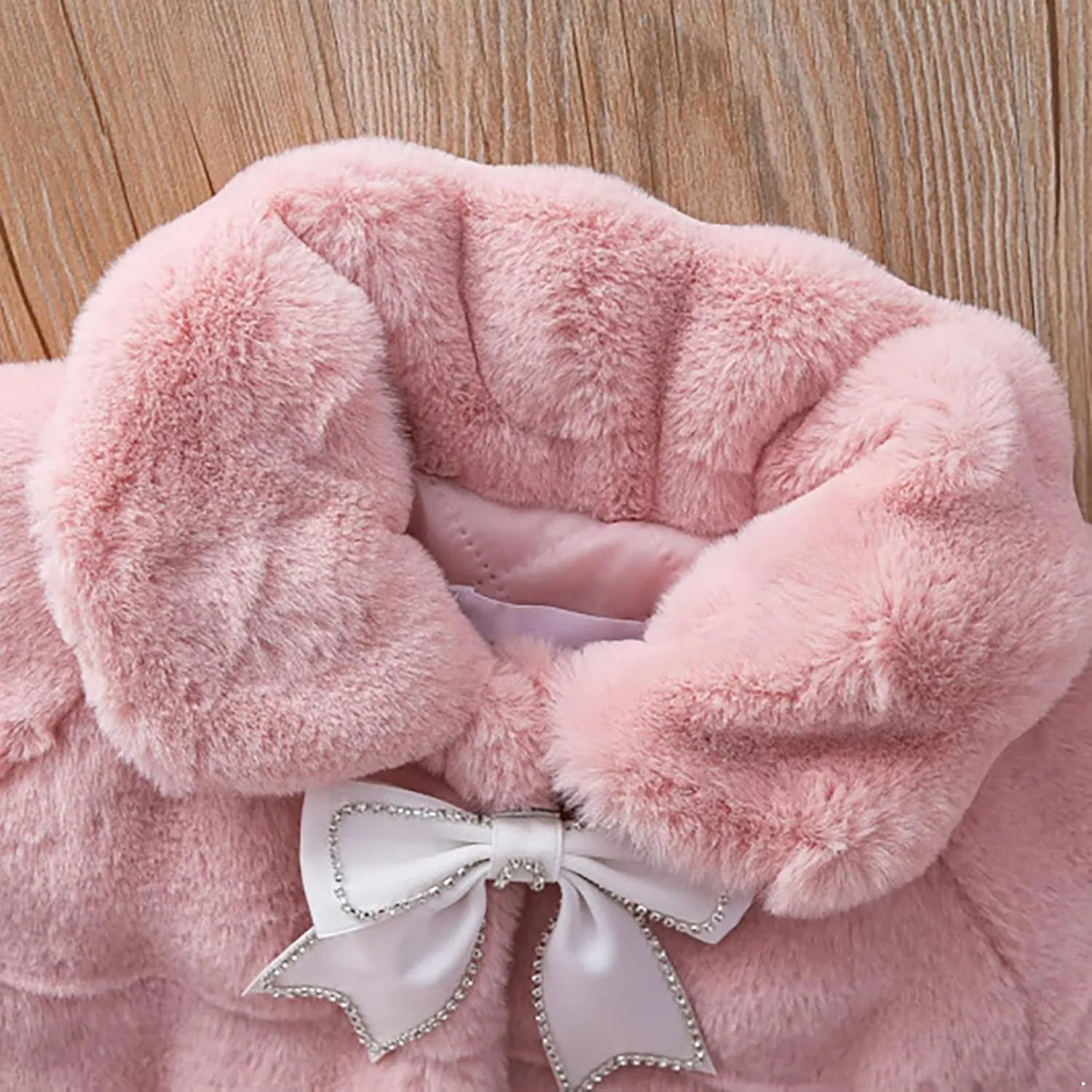 Yartina Newborn Infant Baby Girls Faux Fur Coat Winter Thick Jacket Cape Cloak Poncho 0-3 Years