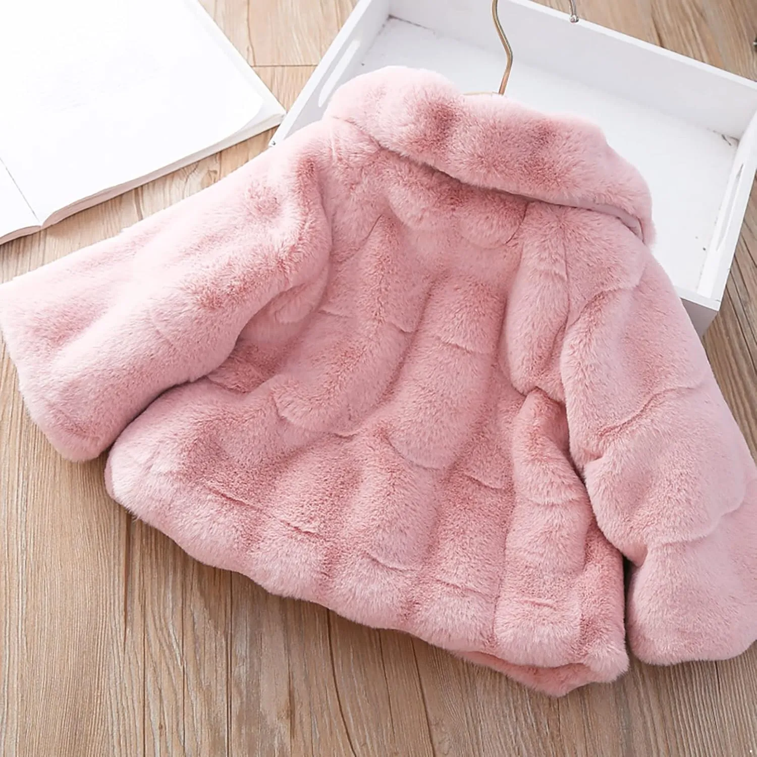 Yartina Newborn Infant Baby Girls Faux Fur Coat Winter Thick Jacket Cape Cloak Poncho 0-3 Years