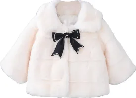 Yartina Newborn Infant Baby Girls Faux Fur Coat Winter Thick Jacket Cape Cloak Poncho 0-3 Years