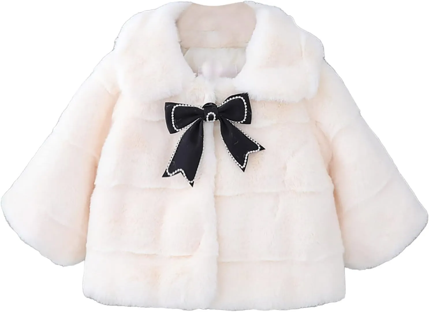 Yartina Newborn Infant Baby Girls Faux Fur Coat Winter Thick Jacket Cape Cloak Poncho 0-3 Years